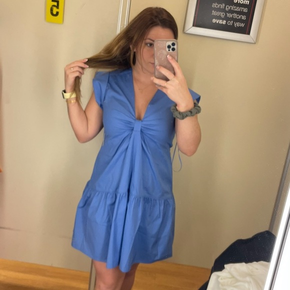 Steve Madden Dresses & Skirts - Steve Madden Blue Flutter Sleeve Sundress